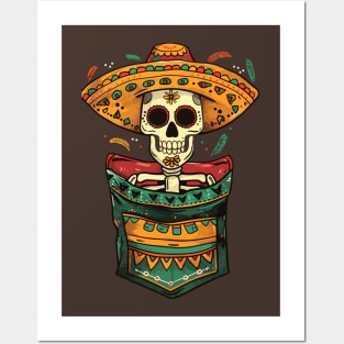 Serape Cinco De Mayo Mexican Party Mexican holiday Mariachi Pocket Posters and Art